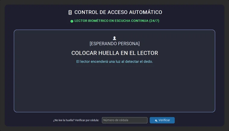 Kelbo Gym: control de acceso automático con lector biométrico